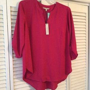 Magenta 2X shirt tail blouse - 41 Hawthorn